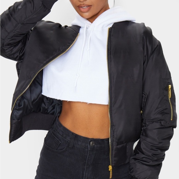 Black Bomber Jacket - Picture 1 of 4